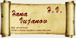 Hana Vujanov vizit kartica
